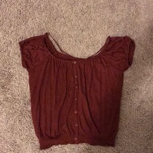 Summer off the shoulder red top